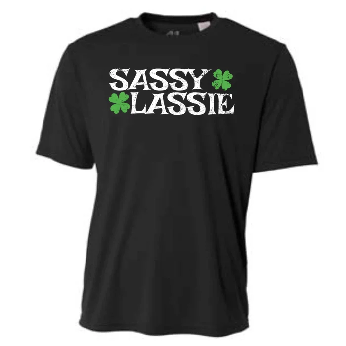 Funny St Pattys Day St Patricks Day Women Sassy Lassie Gift Cooling Performance Crew T-Shirt