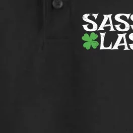 Funny St Pattys Day St Patricks Day Women Sassy Lassie Gift Dry Zone Grid Performance Polo