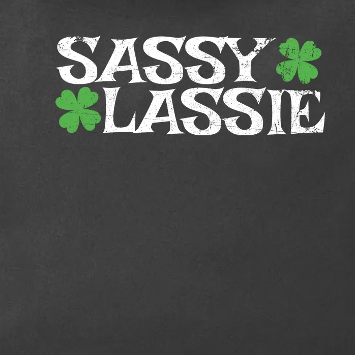 Funny St Pattys Day St Patricks Day Women Sassy Lassie Gift Zip Tote Bag