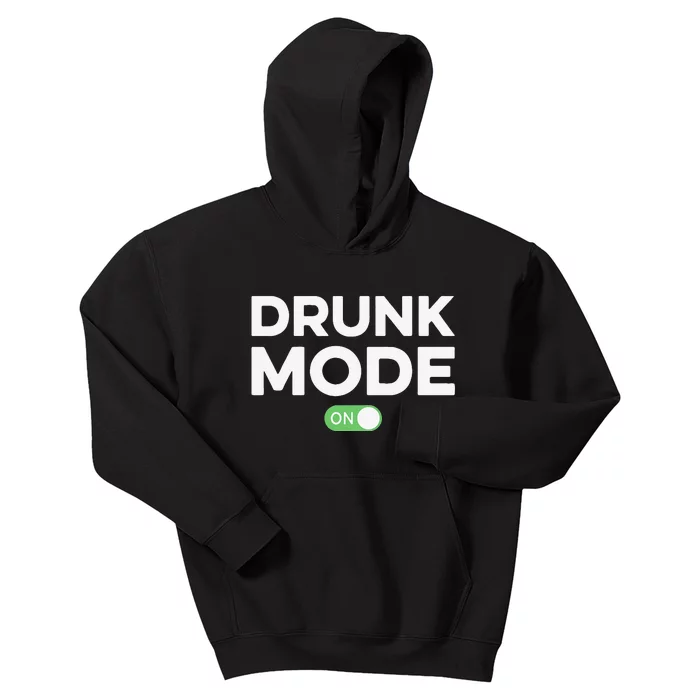 Funny Saint Patrick's Day Drunk Mode On Kids Hoodie