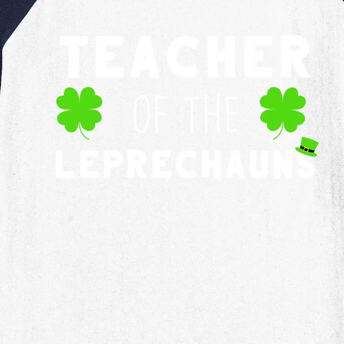 Funny St Patricks Day Teachers Design For Leprechaun Teacher Gift Baseball Sleeve Shirt