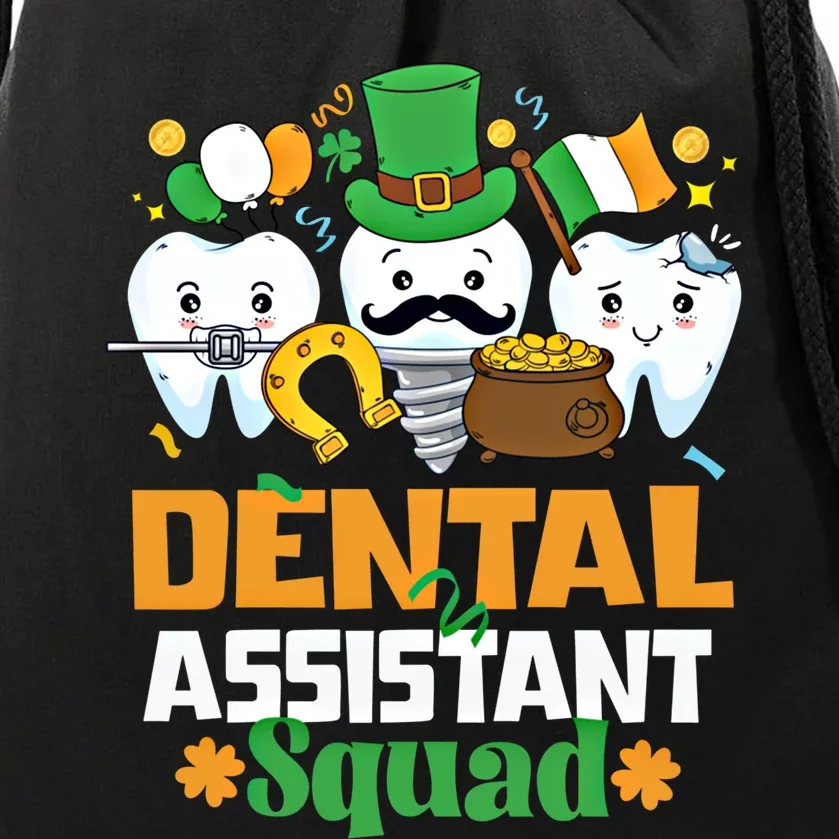 Funny St Patricks Day Dental Assistant Dental Themed Gift Drawstring Bag