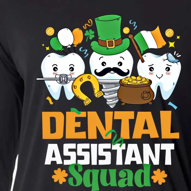 Funny St Patricks Day Dental Assistant Dental Themed Gift Cooling Performance Long Sleeve Crew