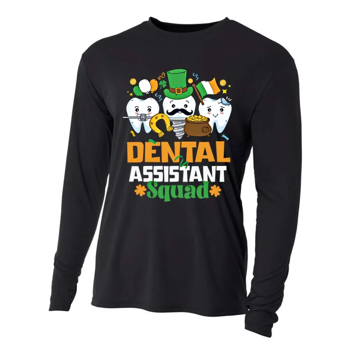 Funny St Patricks Day Dental Assistant Dental Themed Gift Cooling Performance Long Sleeve Crew