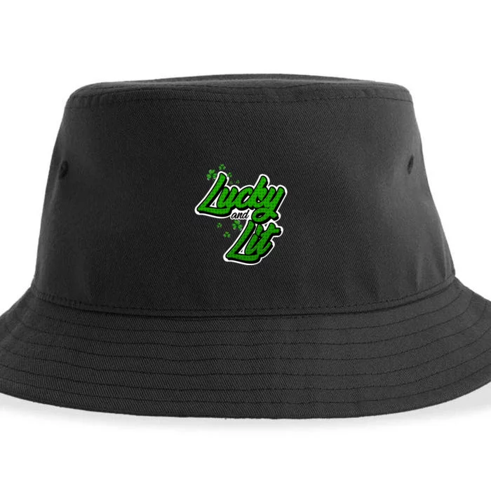 Funny St Paddy's Day Lycky And Lit Sustainable Bucket Hat