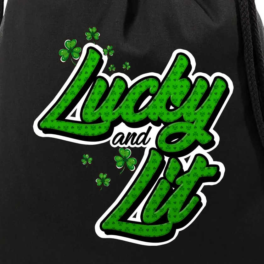 Funny St Paddy's Day Lycky And Lit Drawstring Bag