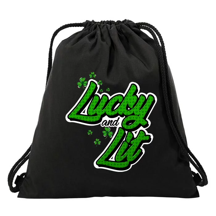 Funny St Paddy's Day Lycky And Lit Drawstring Bag