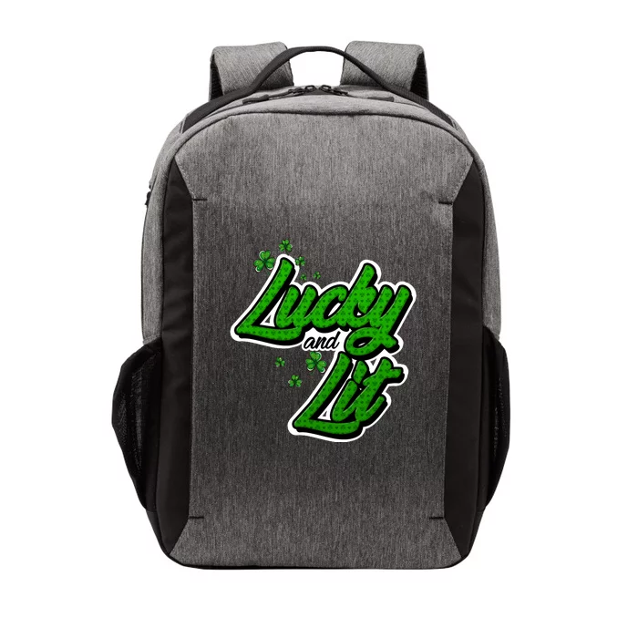 Funny St Paddy's Day Lycky And Lit Vector Backpack