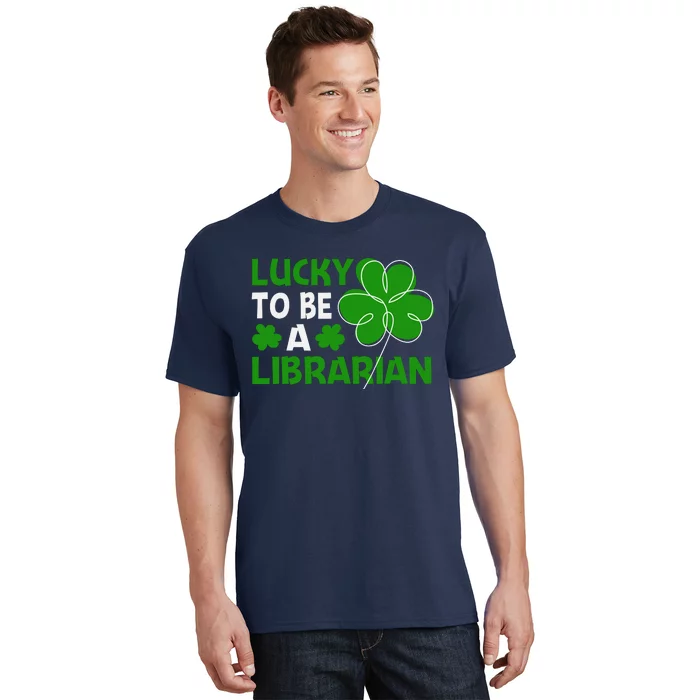 Funny St Patricks Day Librarian Gifts Librarian Shamrock T-Shirt