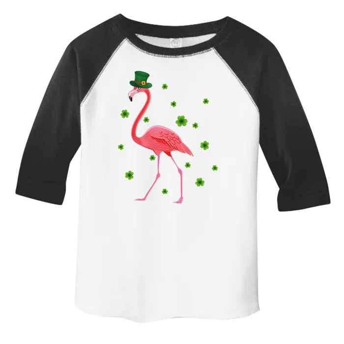 Flamingo St Patricks Day Flamingo Lover Shamrock Toddler Fine Jersey T-Shirt