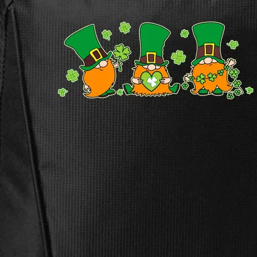 Funny St Patrick's Day Lucky Shamrocks Gnomes City Backpack