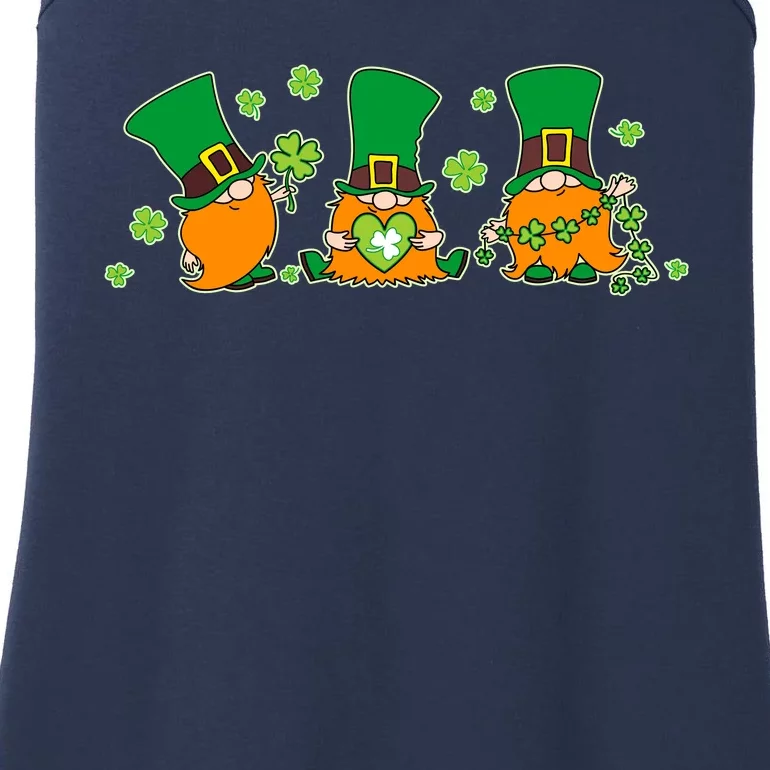 Funny St Patrick's Day Lucky Shamrocks Gnomes Ladies Essential Tank