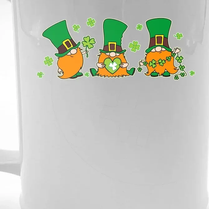 Funny St Patrick's Day Lucky Shamrocks Gnomes Front & Back Beer Stein