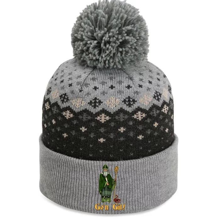 Funny Saint Patricks Day Gon Git Snake The Baniff Cuffed Pom Beanie