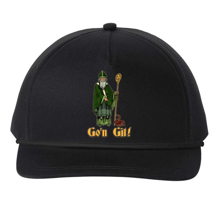 Funny Saint Patricks Day Gon Git Snake Snapback Five-Panel Rope Hat