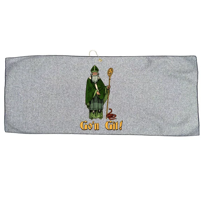 Funny Saint Patricks Day Gon Git Snake Large Microfiber Waffle Golf Towel