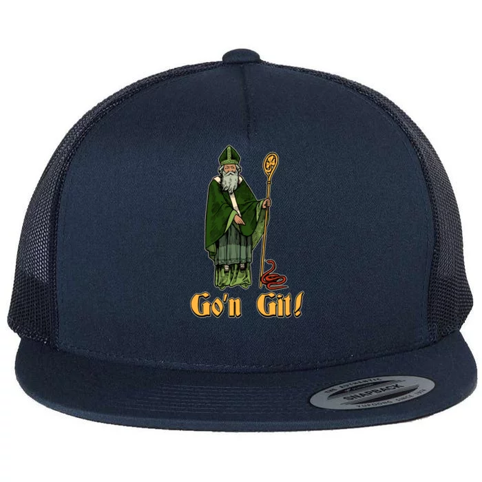 Funny Saint Patricks Day Gon Git Snake Flat Bill Trucker Hat