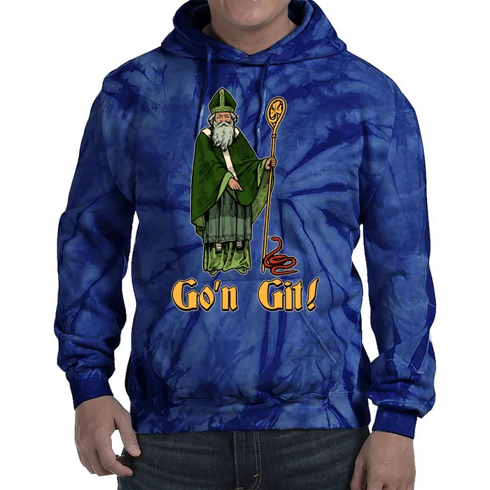 Funny Saint Patricks Day Gon Git Snake Tie Dye Hoodie