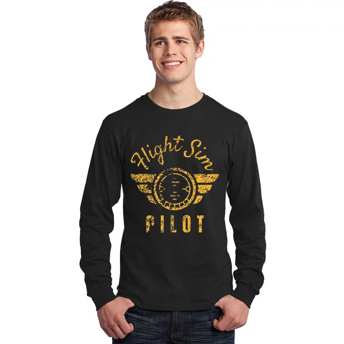 Flight Simulator Pilot Tall Long Sleeve T-Shirt