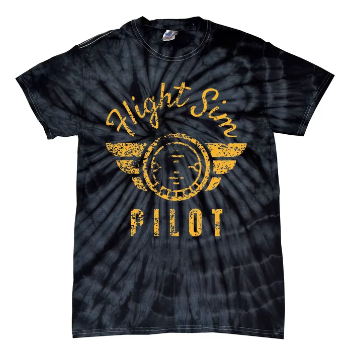 Flight Simulator Pilot Tie-Dye T-Shirt