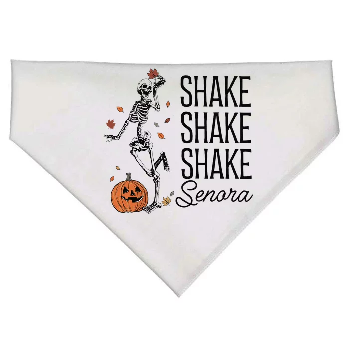 Funny Skeleton Pumkin Halloween USA-Made Doggie Bandana