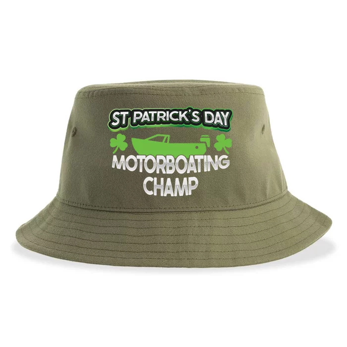 Funny St Patricks Day Adult Humor Motorboating Joke Meaningful Gift Sustainable Bucket Hat