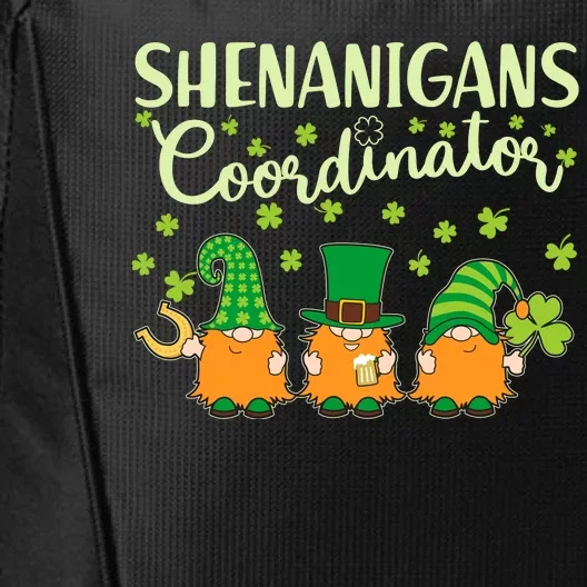 Funny St Patricks Day Shenanigans Coordinator Gnomes City Backpack