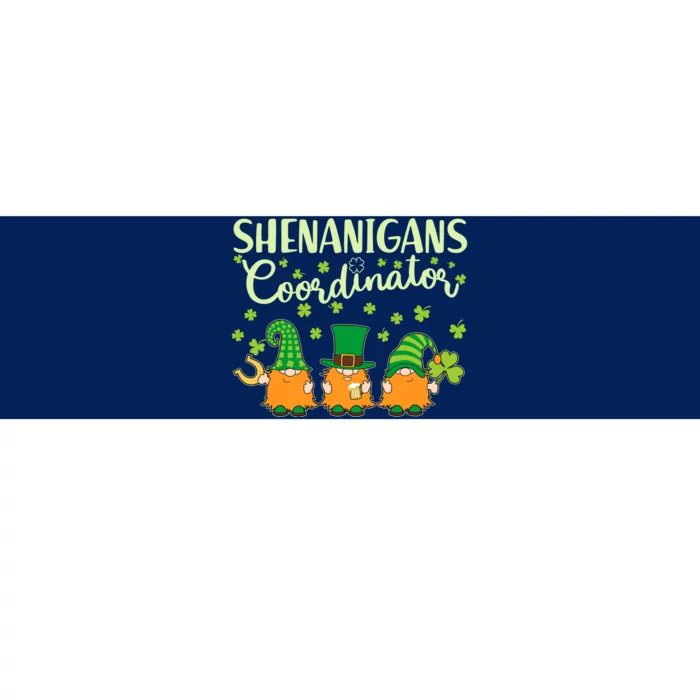 Funny St Patricks Day Shenanigans Coordinator Gnomes Bumper Sticker