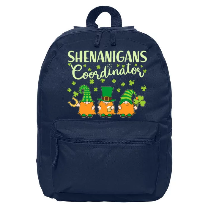 Funny St Patricks Day Shenanigans Coordinator Gnomes 16 in Basic Backpack