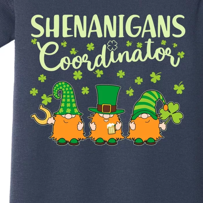 Funny St Patricks Day Shenanigans Coordinator Gnomes Baby Bodysuit