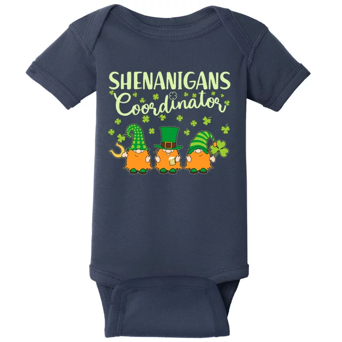 Funny St Patricks Day Shenanigans Coordinator Gnomes Baby Bodysuit