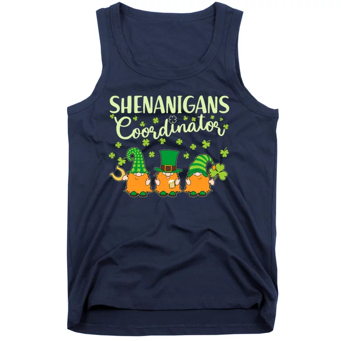 Funny St Patricks Day Shenanigans Coordinator Gnomes Tank Top