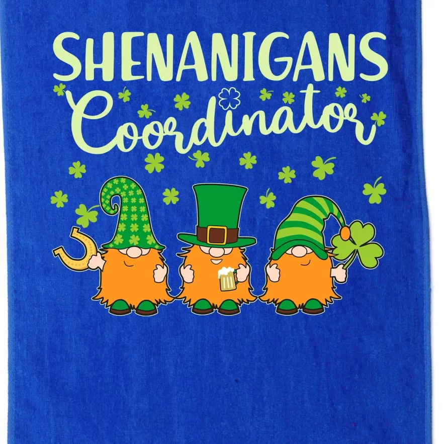 Funny St Patricks Day Shenanigans Coordinator Gnomes Platinum Collection Golf Towel