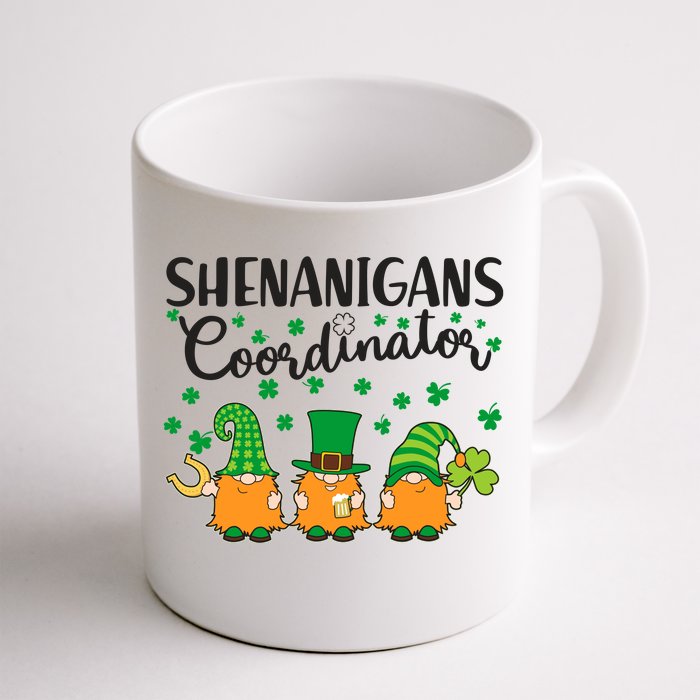 Funny St Patricks Day Shenanigans Coordinator Gnomes Front & Back Coffee Mug