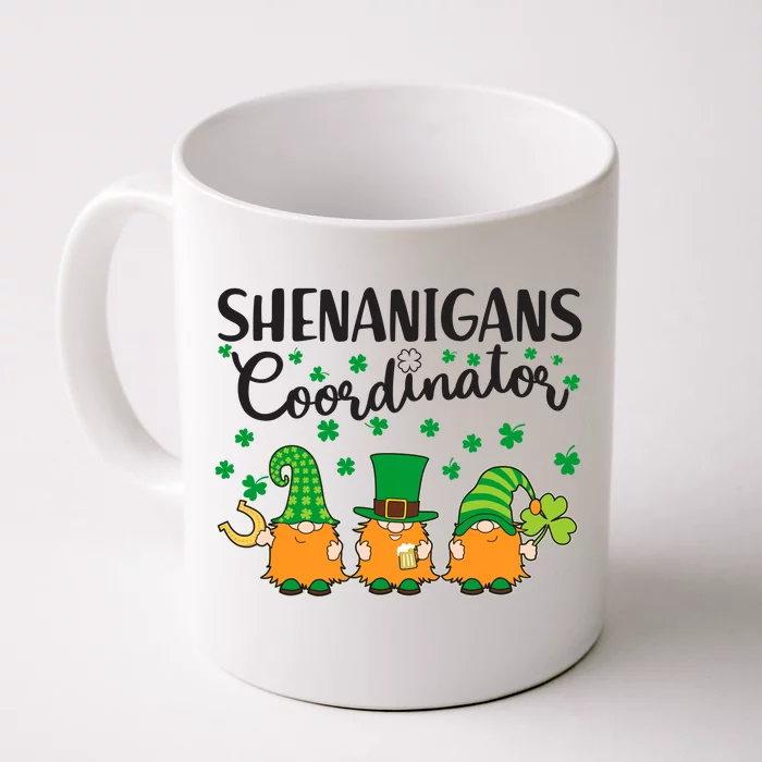 Funny St Patricks Day Shenanigans Coordinator Gnomes Front & Back Coffee Mug