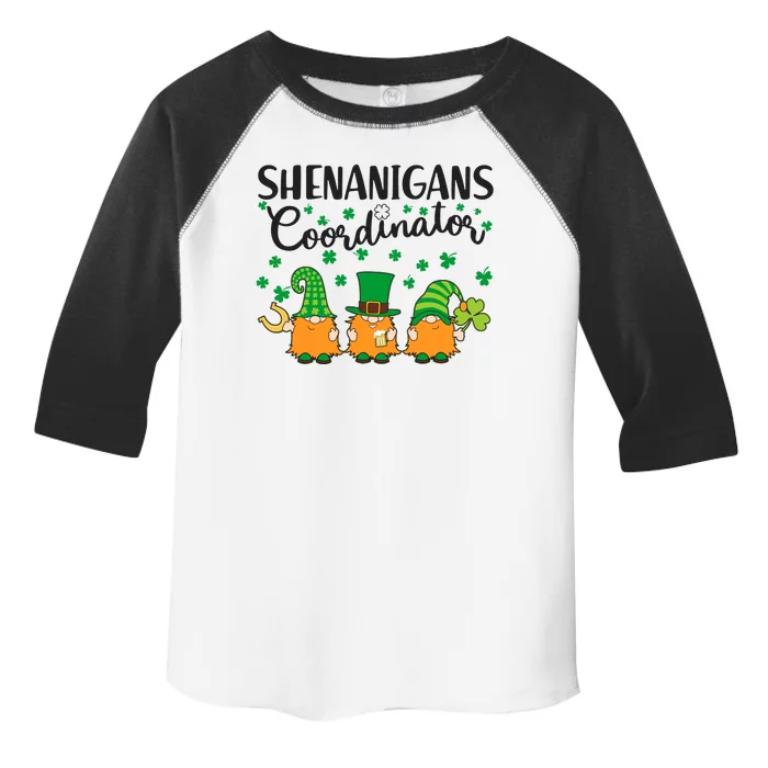 Funny St Patricks Day Shenanigans Coordinator Gnomes Toddler Fine Jersey T-Shirt