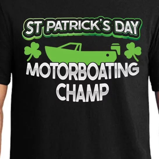 Funny St Patricks Day Adult Humor Motorboating Joke Gift Pajama Set