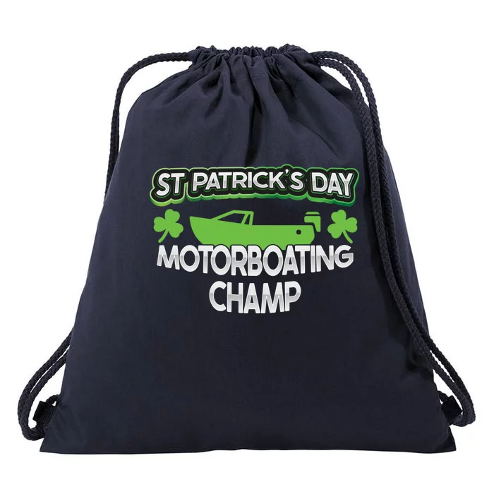 Funny St Patricks Day Adult Humor Motorboating Joke Gift Drawstring Bag