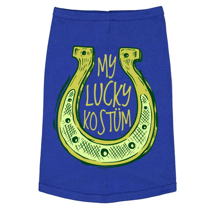 Funny Saint Patrick Day Costume Gift Horseshoe Lucky Design Gift Doggie Tank