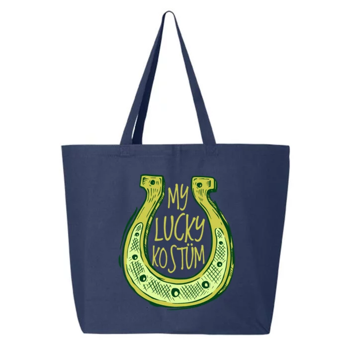 Funny Saint Patrick Day Costume Gift Horseshoe Lucky Design Gift 25L Jumbo Tote