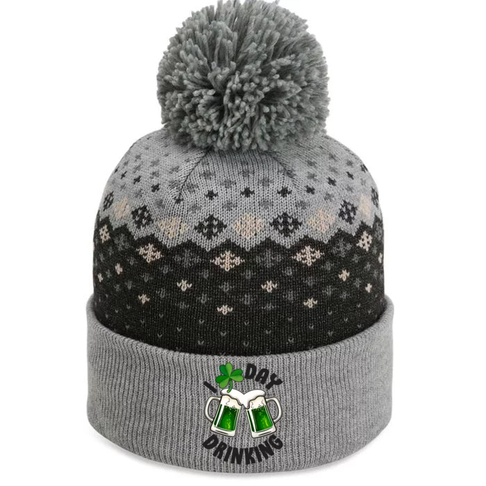 Funny St Patricks Day I Love Day Drinking Green Beer The Baniff Cuffed Pom Beanie