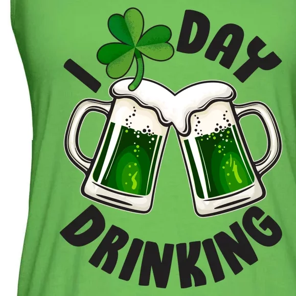 Funny St Patricks Day I Love Day Drinking Green Beer Ladies Essential Flowy Tank