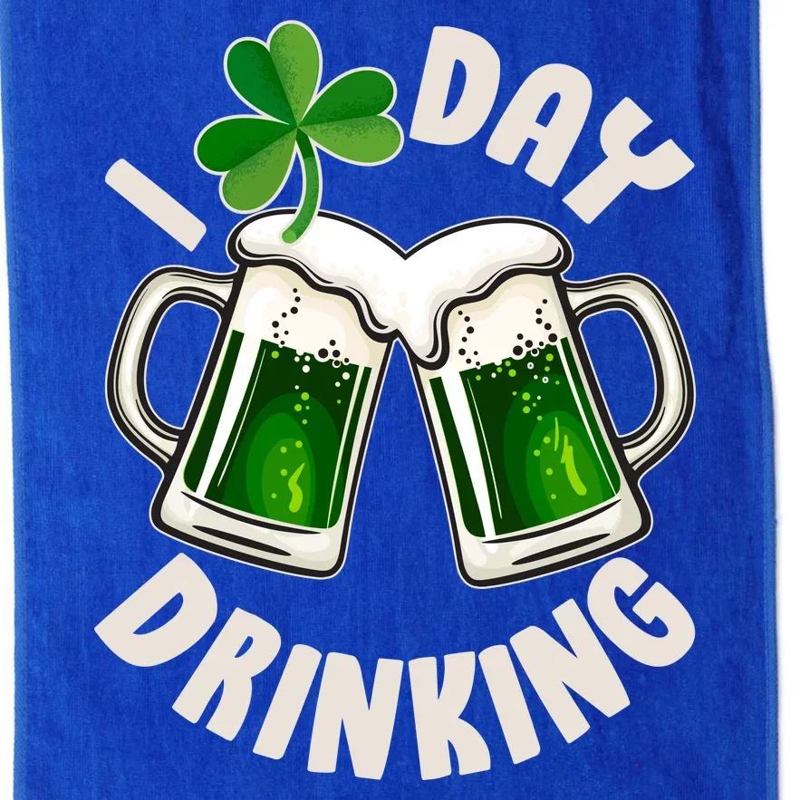 Funny St Patricks Day I Love Day Drinking Green Beer Platinum Collection Golf Towel