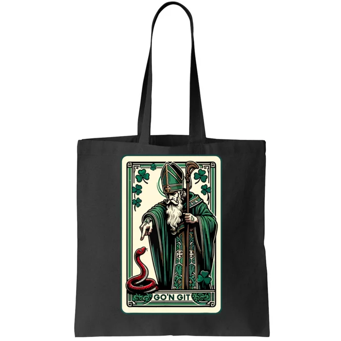 Funny St Patricks Day Tarot Card Gon Git St Patrick Vintage Tote Bag