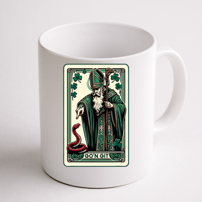 Funny St Patricks Day Tarot Card Gon Git St Patrick Vintage Front & Back Coffee Mug