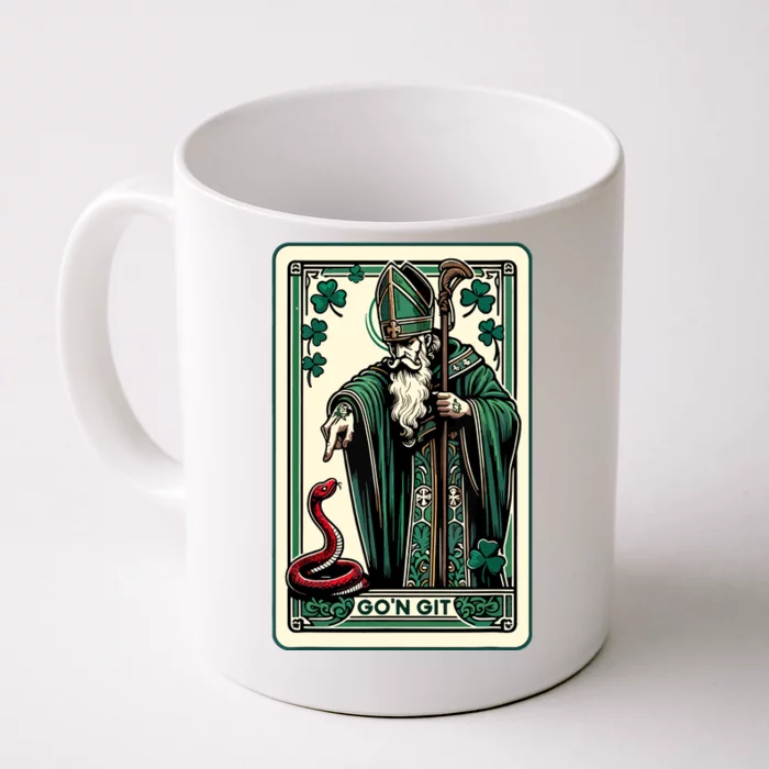 Funny St Patricks Day Tarot Card Gon Git St Patrick Vintage Front & Back Coffee Mug