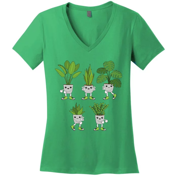 Funny Succulent Plant Lover Gardening Garden Women's V-Neck T-Shirt