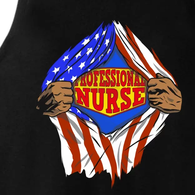 Funny Super Professional Nurse Hero Job Gift Ladies Tri-Blend Wicking Tank