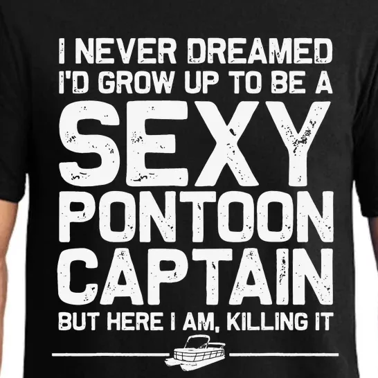 Funny Sexy Pontoon Captain Design Boat Captain Pajama Set