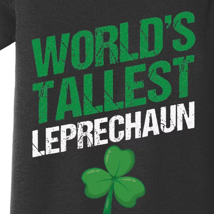 Funny Saint Patrick's Day World's Tallest Leprechaun Baby Bodysuit